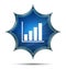 Statistics icon magical glassy sunburst blue button