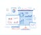 Statistics Presentation. Monitoring and analysis statistical data. Graphs, charts, diagrams, infographics on white board, screens