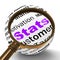 Stats Magnifier Definition Shows Business Reports And Figures