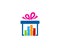 Stats Report Gift Icon Logo Design Element