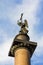 Statue on the Alexandria column on Palace Square .Saint- Petersburg. Russia