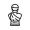 statue ancient rome line icon vector illustration