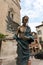 Statue of an angel in front of Duomo in Verona Cathedral of Santa Maria Matricolare, Verona,