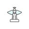 Statue, angel line colored icon. Signs and symbols can be used for web, logo, mobile app, UI, UX