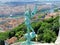 Statue of an angel over Lyon, France