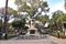 Statue of Antonio Jose de Sucre, the first Bolivian president, in Plaza 25 de Mayo, a UNESCO World Heritage Site in Sucre, Bolivia