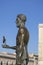 Statue of Archimedes on Ortygia Island in the square by Umberto I Bridge, Syracuse, Sicily, Italy