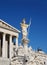 Statue Athena Parliament in Vienna, Austria