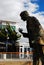 A statue of author Jack London