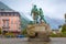 Statue of Balmat and Saussure, Chamonix, France