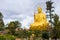 Statue of Big Golden Sitting Buddha in Dalat, Vietnam