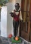 Statue of a black man in the Hotel-Restaurant Zum Schwarzen Baren, Emmersdorf an der Danau, Austria