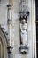 Statue on Brugge City Hall, Burg Square in Bruges, Belgium