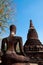 Statue of Buddha in ancient temple Thailand