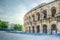 Statue of bullfighter Christian Montcouquiol, Nimeno II, in front of the Arena of Nimes