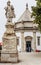 The statue and Capela do Descimento, Terreiro de Moises Santuario do Bom Jesus do Monte, Good Jesus of the Mount sanctuary, Tenoes