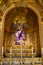 statue in the chapel of Senhor dos Passos in gilt carving inside the Jeronimos church