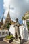 Statue and chedis at the Wat Pho temple in Bangkok