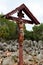 Statue of Christ on Cross at Medjugorje pilgrim site Bosnia Herzegovina