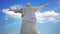 Statue of Christ in Rio de Janeiro on a background of clouds. Timelapse