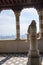 Statue of Columbus as a boy in Castello d`Albertis a historical residence in Genoa Italy. It houses the Museum of World Cultures,