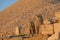 Statue of Commagene King in Nemrut, Adiyaman Turkey during sunset