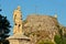 Statue and Corfu fortress