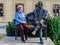 Statue of Count Gyorgy outside Franciscan Church on Foe Square. Keszthely, Hungary