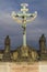 Statue of the Crucifix and Calvary at Charles Bridge in Prague