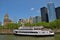 Statue Cruises ferry with passengers approaching Battery Park