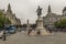 Statue of D. Pedro IV on a horse located on Freedom Square in th