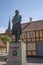 Statue of the Danish physicist and chemist Hans Christian Oersted - H.C. Ã˜rsted. He discovered that electricity and magnetism are