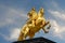 Statue der goldene Reiter, the golden rider, of king Augustus in Dresden