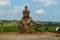 Statue of Dewi Sri, the goddess of rice, made from dried rice plant leaves, Located in the center of terraces Jatiluwih, a Unesco