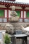 statue of a divinity in a buddhist temple (shitenno-ji) in oska (japan)