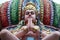 statue of a divinity in an hindu temple (sri veeramakaliamman) - singapore