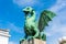 The statue of the Dragon of Ljubljana, the symbol of the city, Slovenia