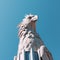 A statue of an eagle on top of a building. Generative AI image.
