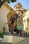 Statue of an elephant at the gate to the main entrance to the Udaipur City Palace is known as Badi Pol, Udaipur, Rajasthan, India