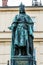 Statue of Emperor Charles IV, the Holy Roman Emperor and King of Bohemia. in the east of the St. Charles Bridge, Prague, Central