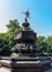 Statue of eros with fountain in Sefton Park Liverpool Merseyside August 2019