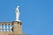 Statue on a facade of Ariana museum Geneva, Switzerland