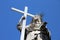 Statue of Faith or Religion , monumental cemetery of Genoa, Italy.