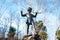 Statue of famous fairytale character Peter Pan, the boy who would never grow up