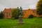 Statue of the famous novelist Hans Cristian Andersen in his born city: Odense in Funen, Denmark