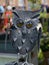 Statue figurine of owl made of metal