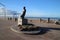 Statue of fishermans wife at the coast of Scheveningen close to The Hague,to remember all fishermen which never came back to home.