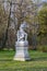 Statue of a flutist in the park of UÅ¾utrakis manor