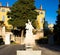 Statue of Fragonard on a sunny day in Grasse, Alpes-Maritimes