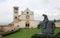 Statue of Francesco and Basilica superiore, Assisi